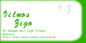 vilmos zigo business card
